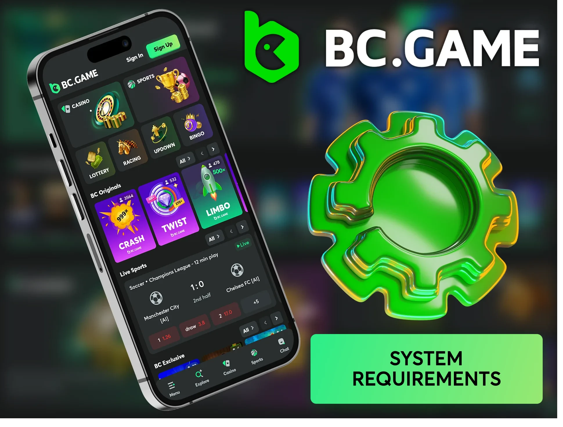 Find out the system requirements for installing the BC Game application.